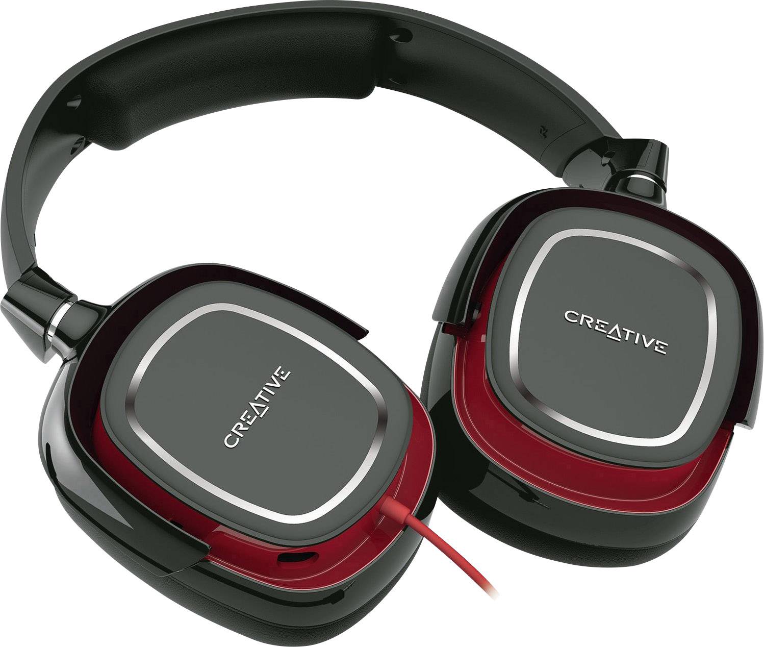 Creative Draco HS-880 Gaming Headset 3.5mm Klinke schnurgebunden, Stereo Over Ear Schwarz, Rot