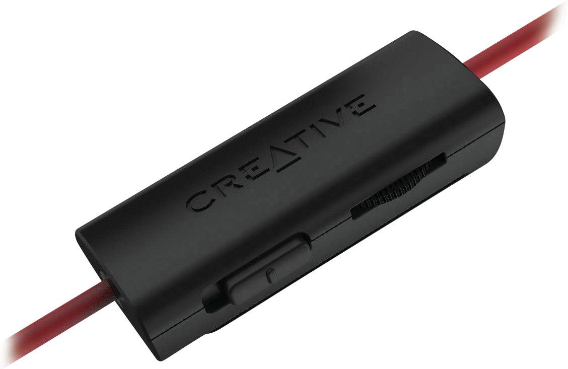 Creative Draco HS-880 Gaming Headset 3.5mm Klinke schnurgebunden, Stereo Over Ear Schwarz, Rot