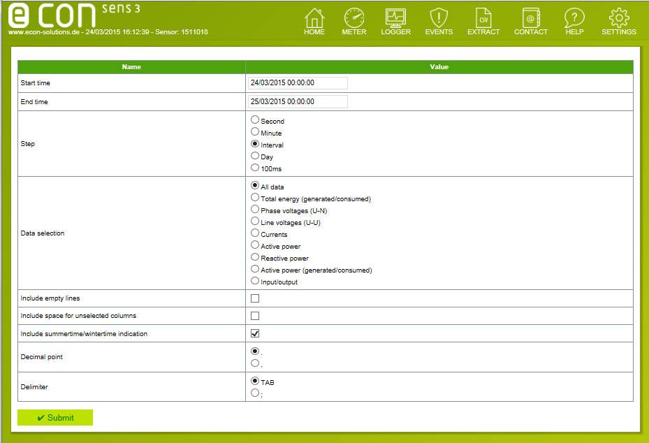 Econ Solutions econ sens3 - 3000A econ sens3 - 3000A Drehstromzähler mit Wandleranschluss 1St.