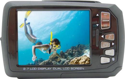 Easypix W-1400 Digitalkamera 14 Megapixel  Schwarz, Blau  Staubgeschützt, Unterwasserkamera, Frontdisplay