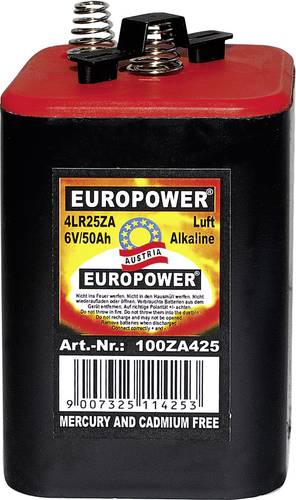Europower 4LR25SZ Spezial-Batterie 4LR25 Federkontakt Alkali-Mangan 6V 50000 mAh 1St.