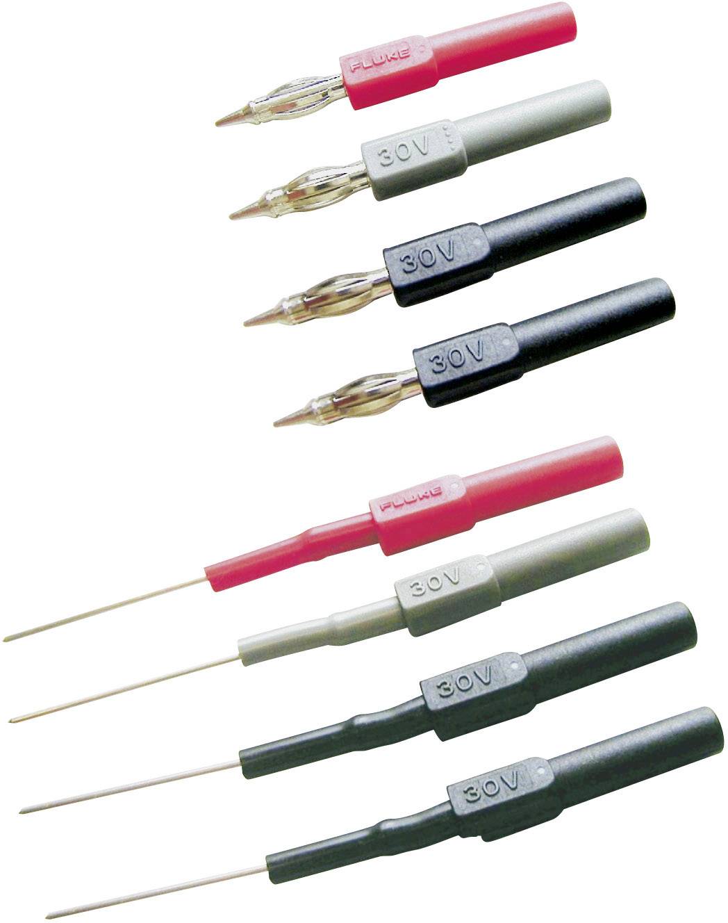 Fluke TAS90 Sicherheits-Messleitung Stecker 4mm Buchse 4mm Rot, Grau, Schwarz 1St.