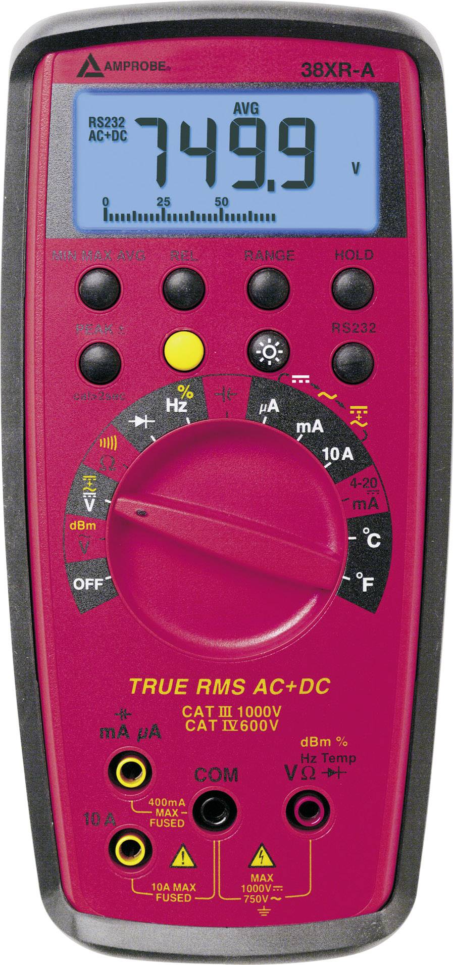 Beha Amprobe 38XR-A-D Hand-Multimeter digital CAT III 1000 V, CAT IV 600 V Anzeige (Counts): 9999