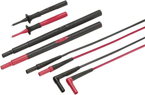 TL238 Sicherheits-Messleitungs-Set [Prüfspitze, Lamellenstecker 4mm - Buchse 4 mm, Lamellenst
