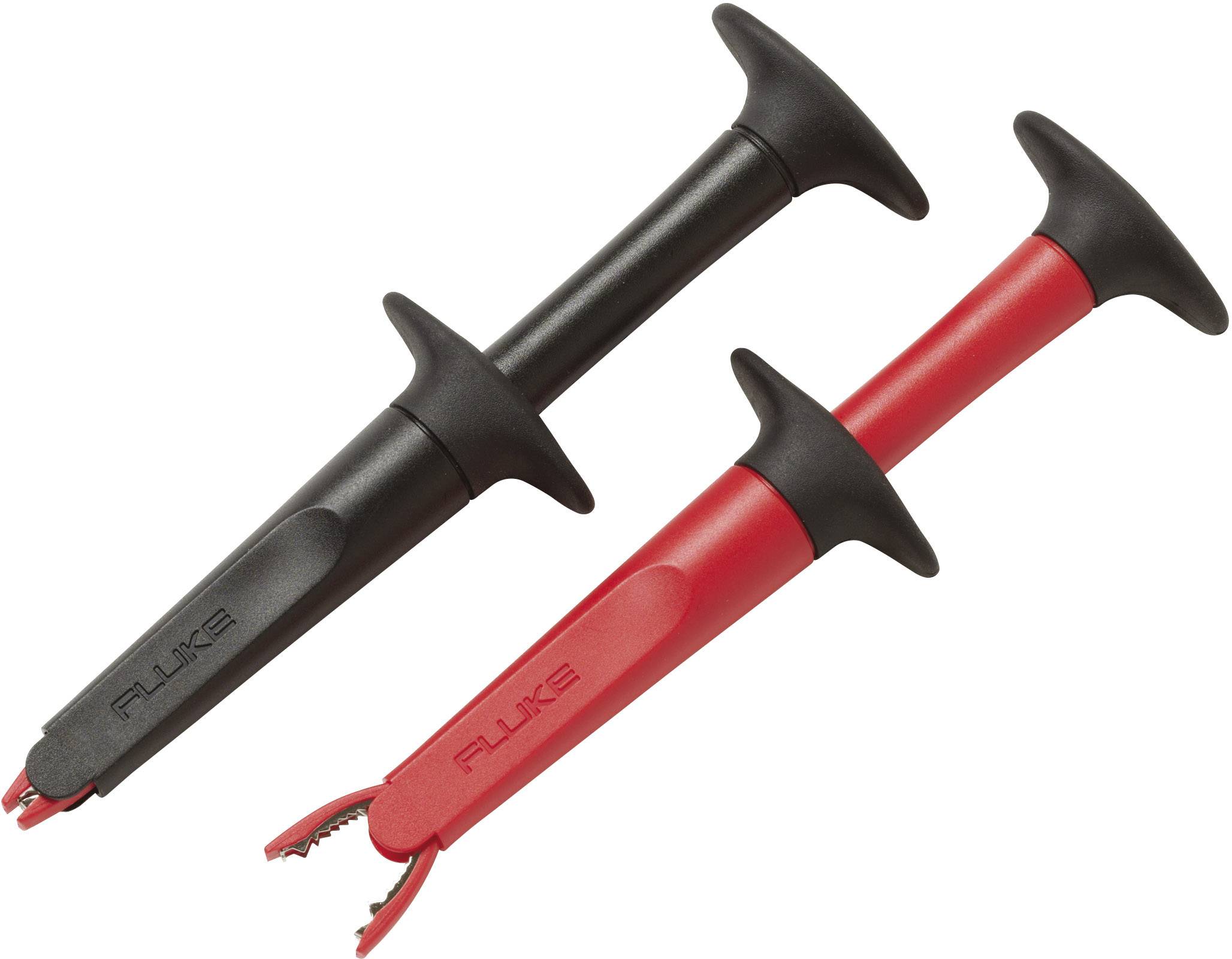 Fluke AC220 Sicherheits-Abgreifklemmen-Set Buchse 4mm CAT IV 600 V, CAT III 1000V Rot, Schwarz