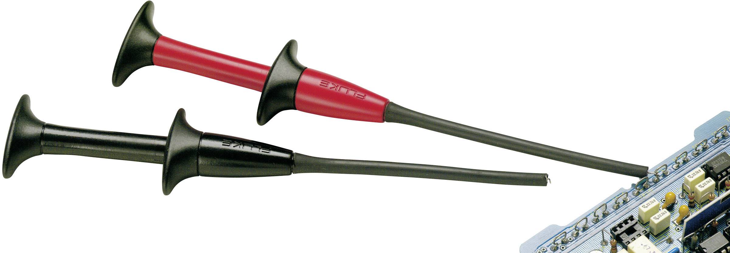 Fluke AC283A Sicherheits-Abgreifklemmen-Set Buchse 4mm CAT IV 600 V, CAT III 1000V Rot, Schwarz