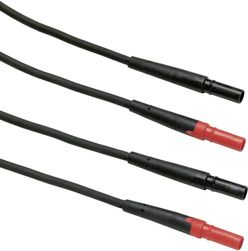 TL27 Sicherheits-Messleitungs-Set [Stecker 4mm - Stecker 4 mm] 1.50m Rot, Schwarz
