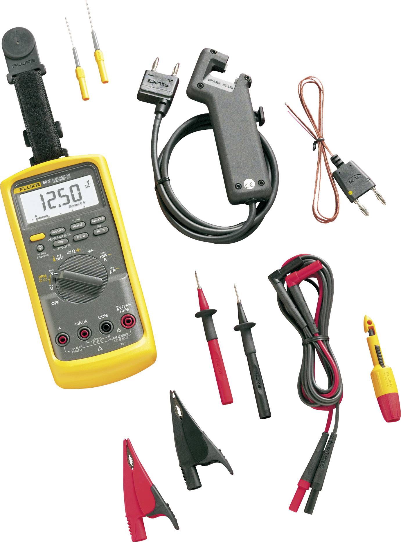 Fluke 88V/A Hand-Multimeter digital KFZ-Messfunktion CAT III 1000 V, CAT IV 600V Anzeige (Counts): 19999