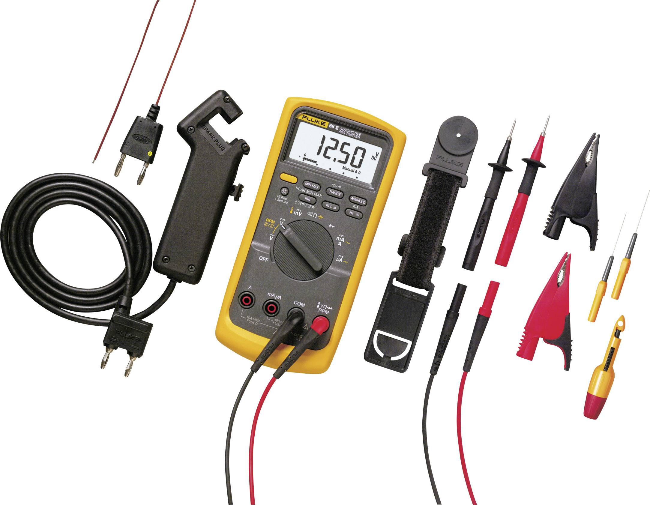 Fluke 88V/A Hand-Multimeter digital KFZ-Messfunktion CAT III 1000 V, CAT IV 600V Anzeige (Counts): 19999