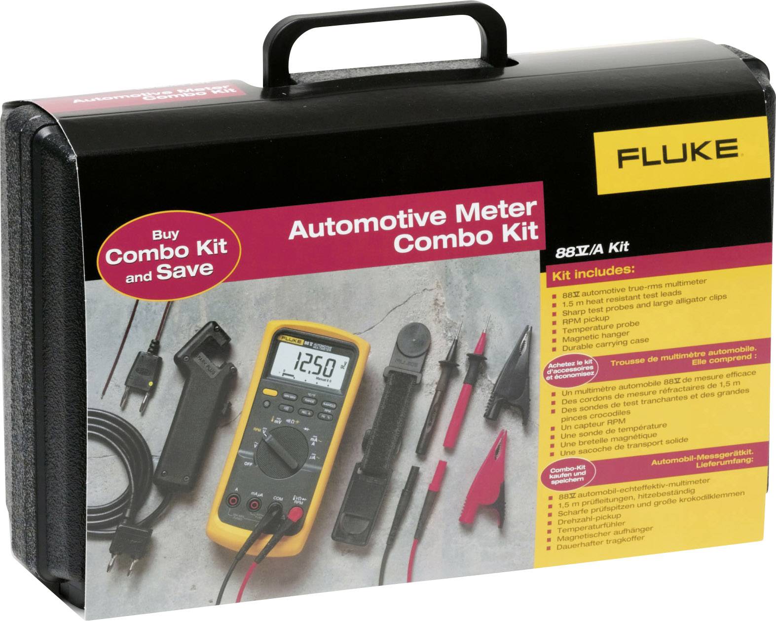 Fluke 88V/A Hand-Multimeter digital KFZ-Messfunktion CAT III 1000 V, CAT IV 600V Anzeige (Counts): 19999