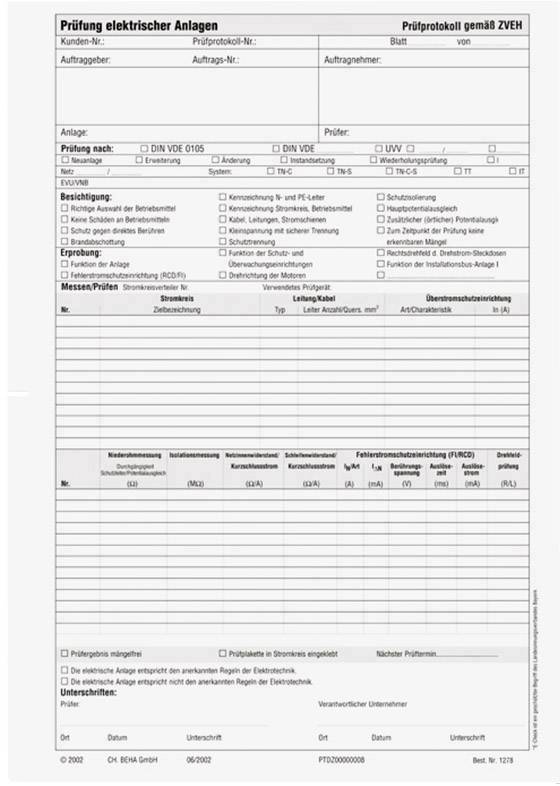 Beha Amprobe 2146070 1278D Prüfprotokoll 1St.