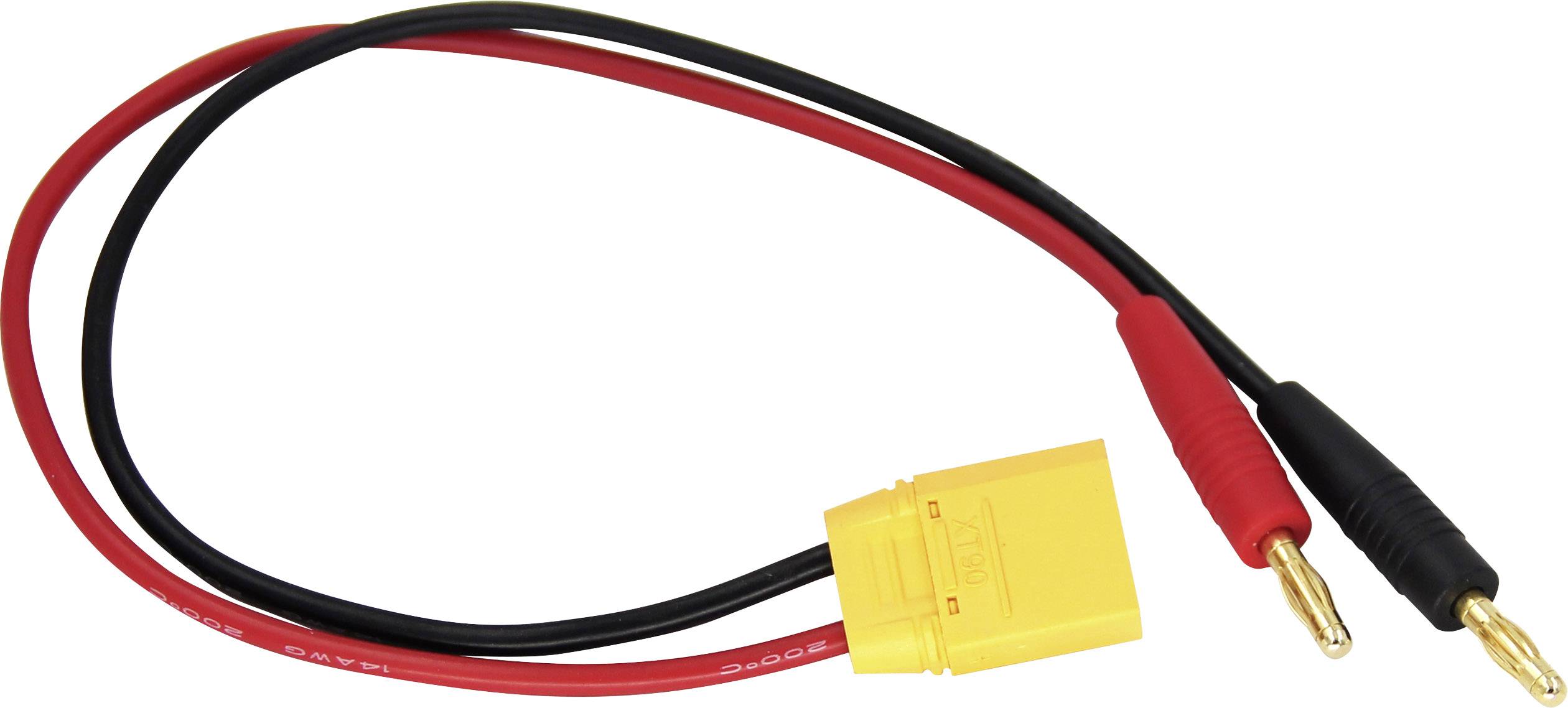 Reely Ladekabel [2x Bananenstecker 4mm - 1x XT90-Stecker] 30.00cm RE-6799044