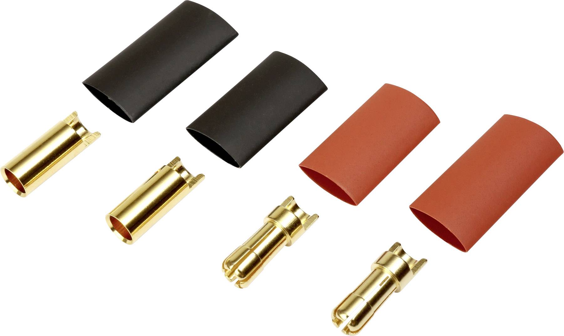 Reely 1373192 Akku Stecker, Akku Buchse 5.5mm vergoldet 2 Paar