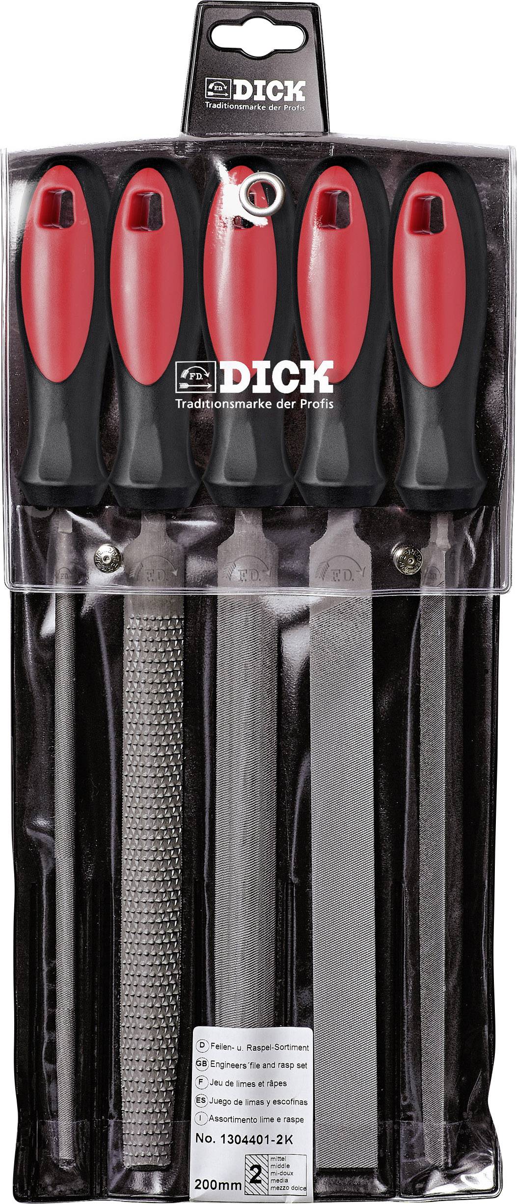 Dick 1304401-2K Feilen-/Raspel-Satz 5tlg. Hieb-Länge 200 mm 1 Set
