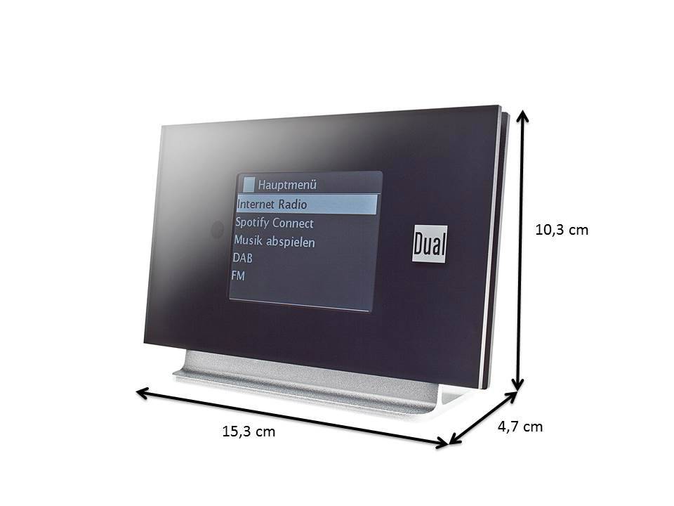 Dual IR 3A Internet Radio-Adapter DAB+, UKW Bluetooth®, Internetradio DLNA-fähig, Spotify Schwarz, Silber