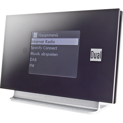 Dual IR 3A Internet Radio-Adapter DAB+, UKW Bluetooth®, Internetradio DLNA-fähig, Spotify Schwarz, Silber