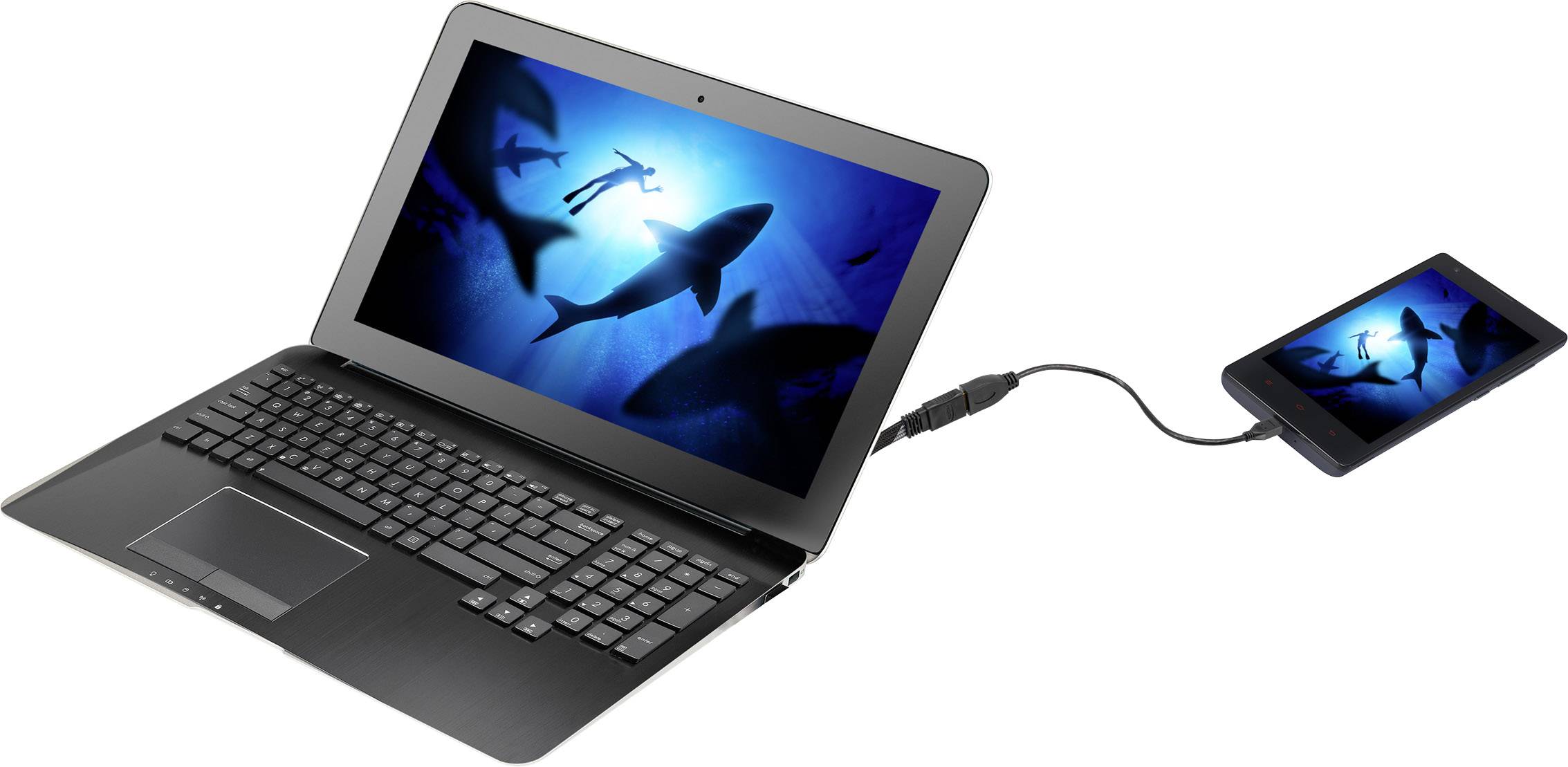 SpeaKa Professional SP-7870588 HDMI Adapter [1x HDMI-Stecker D Micro - 1x HDMI-Buchse] Schwarz vergoldete Steckkontakte 20.00cm