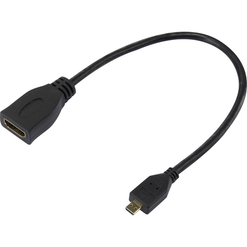 SpeaKa Professional SP-7870588 HDMI Adapter [1x HDMI-Stecker D Micro - 1x HDMI-Buchse] Schwarz verg