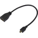 SpeaKa Professional SP-7870588 HDMI Adapter [1x HDMI-Stecker D Micro - 1x HDMI-Buchse] Schwarz vergoldete Steckkontakte 20.00cm