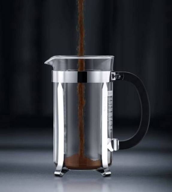 Bodum CHAMBORD Kaffeebereiter Transparent, Silber (glänzend)