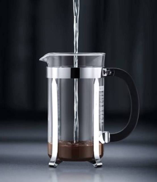 Bodum CHAMBORD Kaffeebereiter Transparent, Silber (glänzend)