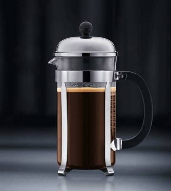 Bodum CHAMBORD Kaffeebereiter Transparent, Silber (glänzend)