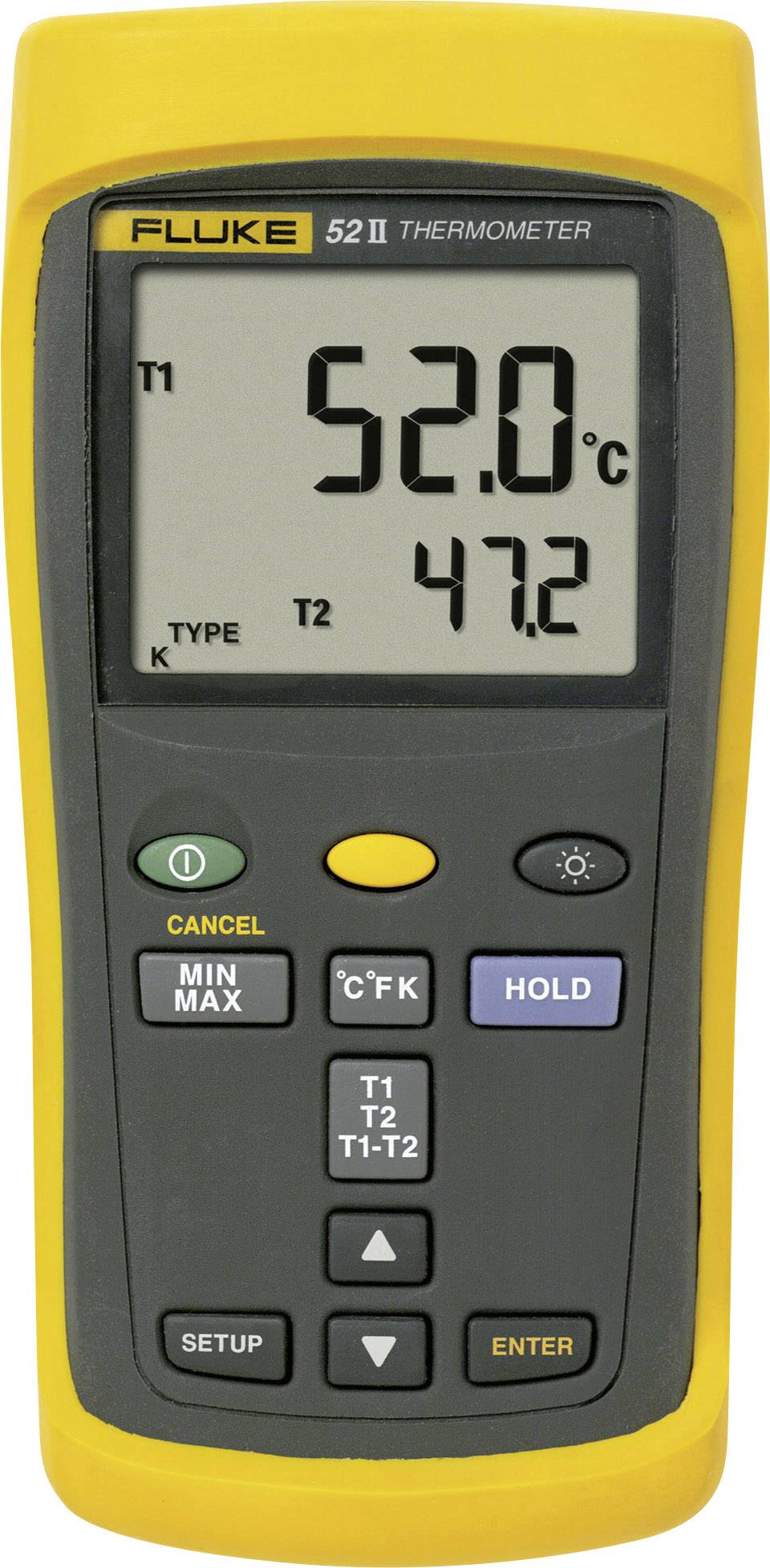 Fluke 52 II Temperatur-Messgerät -250 - +1372 °C Fühler-Typ J, K, T, E