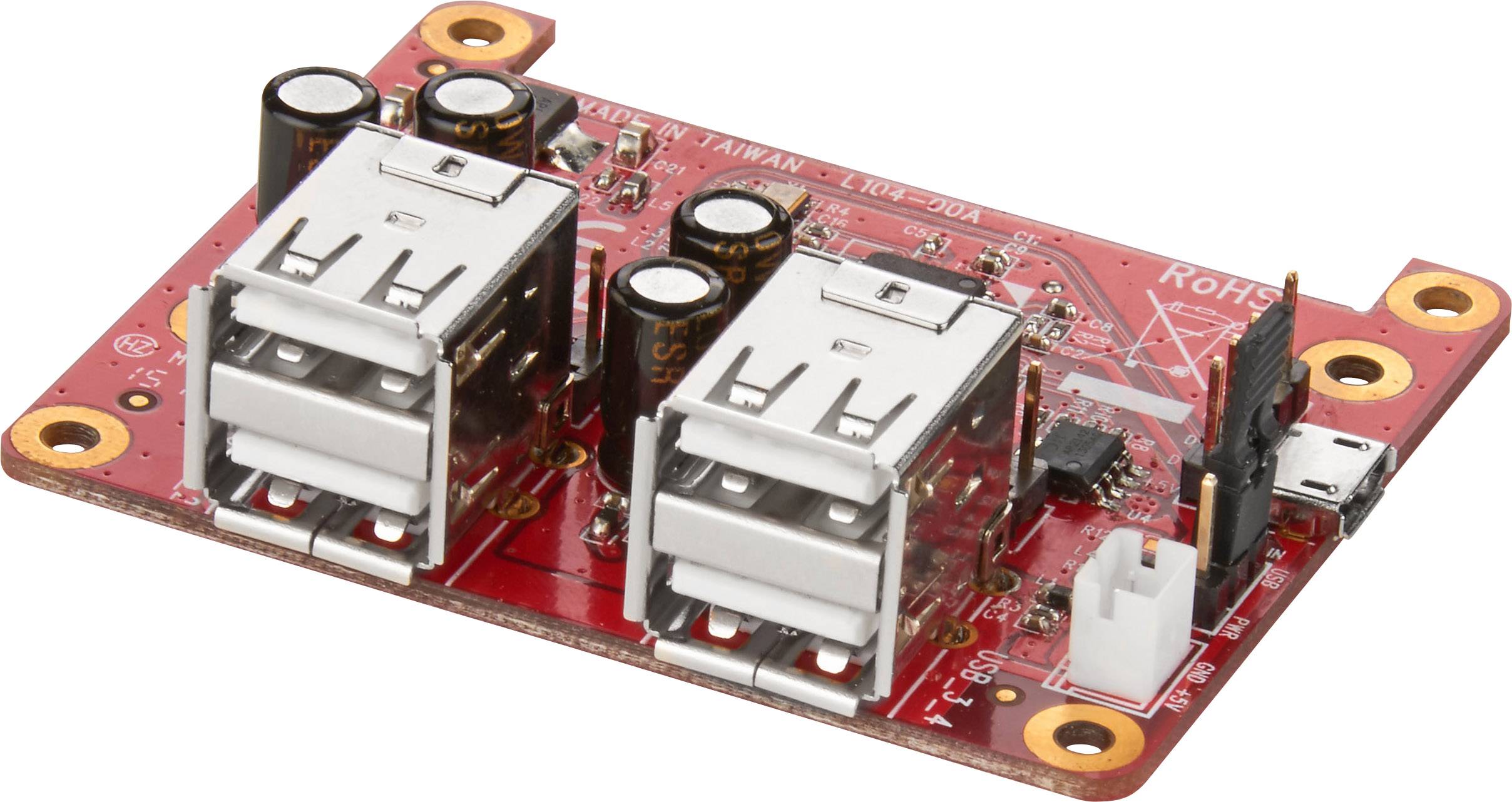 Renkforce USB-Power-Hub Raspberry Pi® USB HUB/ Interface Konverter Passend für (Entwicklungskits): Raspberry Pi®