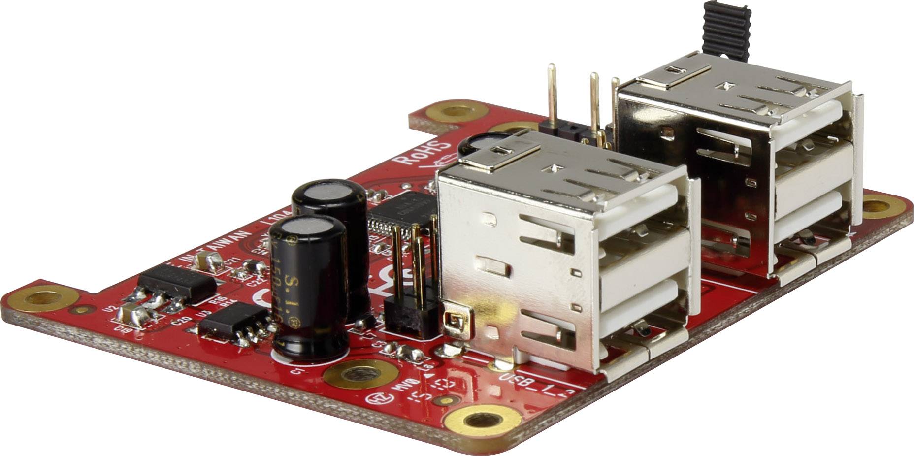 Renkforce USB-Power-Hub + Cable USB-Hub-Shield Passend für (Entwicklungskits): Raspberry Pi