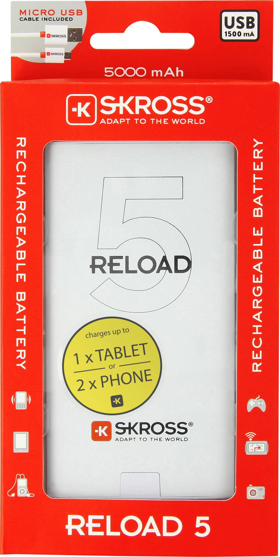 Reload 5 Powerbank 5000 mAh Li-Ion Weiß