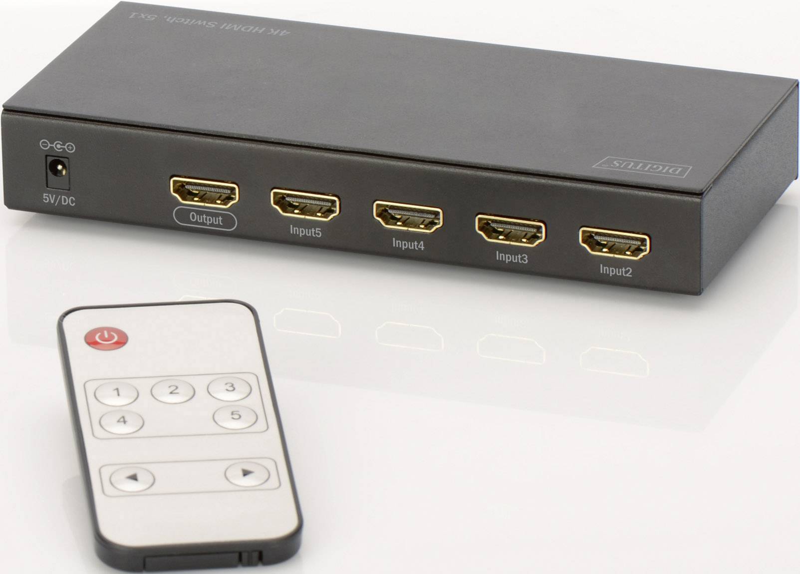 Digitus DS-49304 5 Port HDMI-Switch 4096 x 2160 Pixel