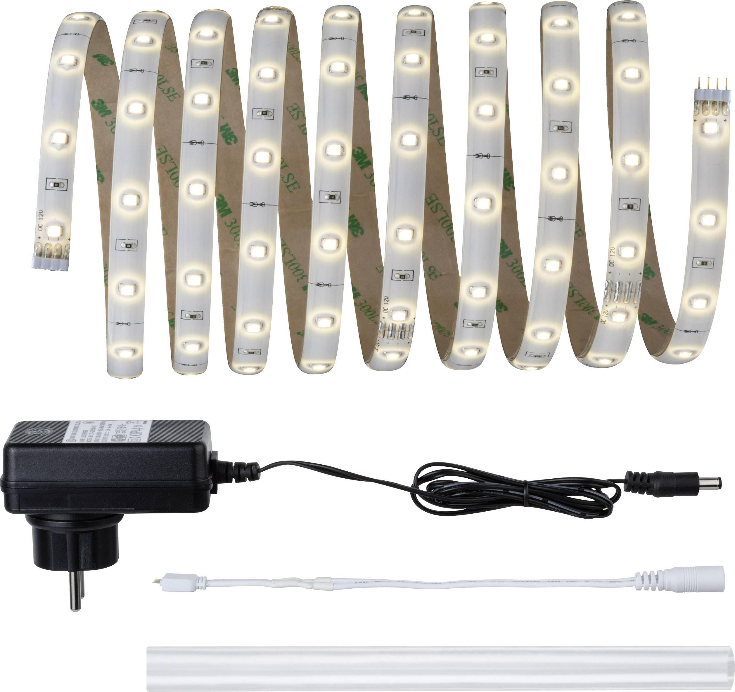 Paulmann YourLED Shrink 70510 LED-Streifen-Komplettset mit Stecker 12 V 3 m Warmweiß 1 St.