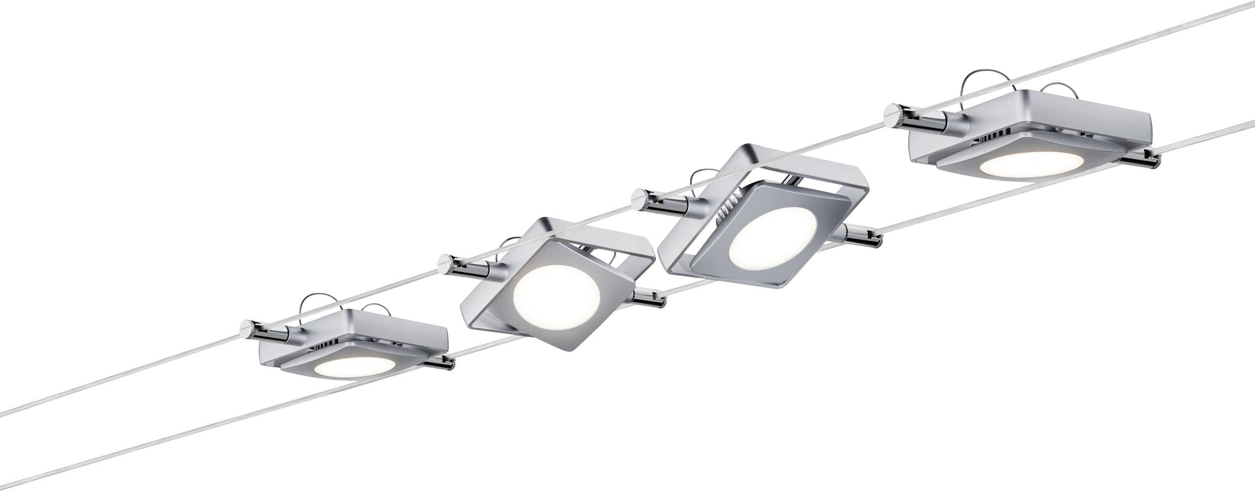 Paulmann MacLED 94107 Seil-Komplettsystem LED fest eingebaut 18W LED Chrom (matt)