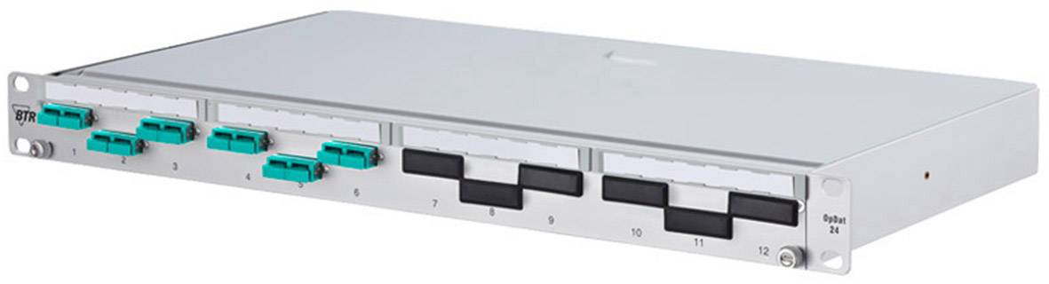 6 Port LWL-Patchpanel SC-D Kupplungen Metz Connect 150225BA06-E 1 HE Bestückt
