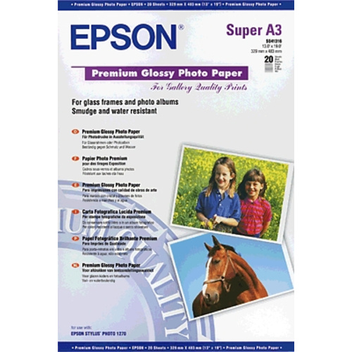 Epson Premium Glossy Photo Paper C13S041316 Papier photo DIN A3+ 255 g/m² 20 feuille(s) ultra-brillant