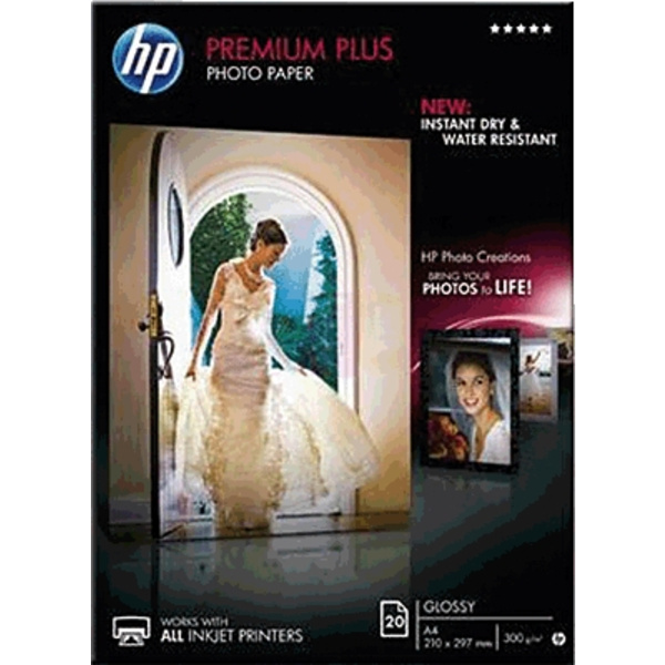 HP Premium Plus Photo Paper CR672A Fotopapier DIN A4 300 g/m² 20 Blatt Hochglänzend