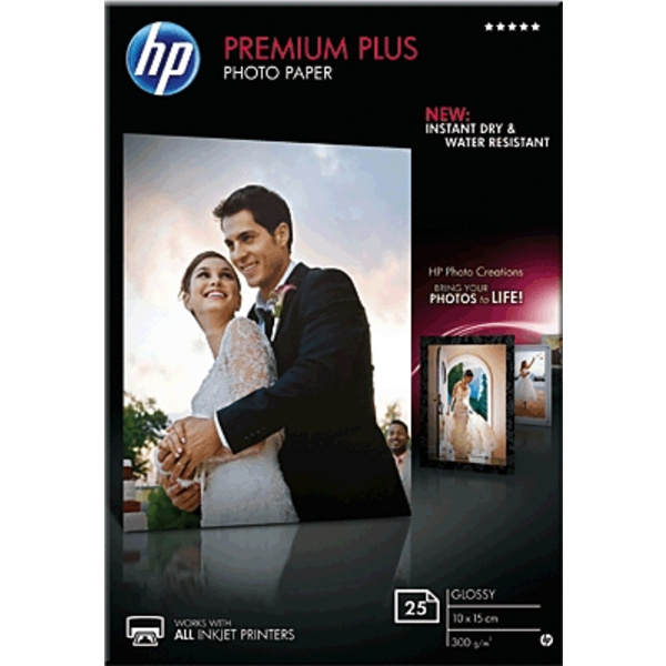 HP Premium Plus Photo Paper CR677A Fotopapier 10 x 15 cm 300 g/m² 25 Blatt Hochglänzend