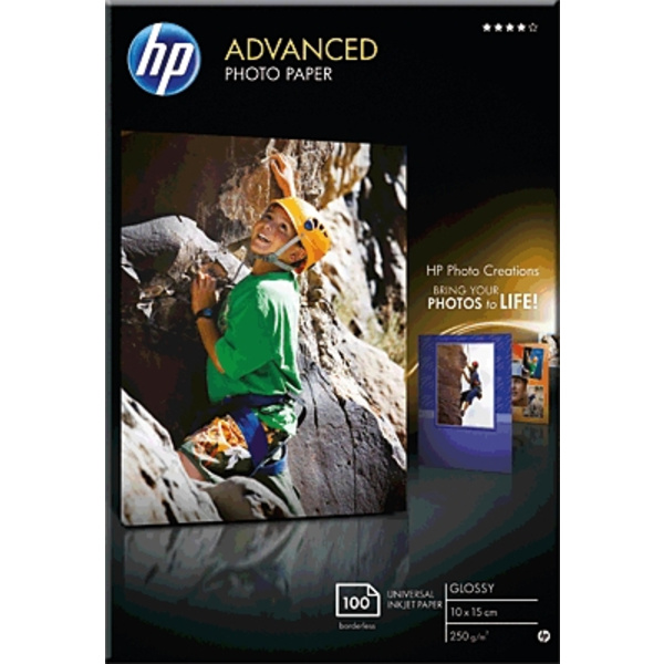 HP Advanced Photo Paper Q8692A Fotopapier 10 x 15cm 250 g/m² 100 Blatt Glänzend