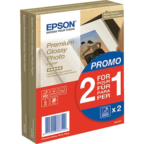 Epson Premium Glossy Photo Paper C13S042167 Fotopapier 10 x 15 cm 255 g/m² 80 Blatt Hochglänzend