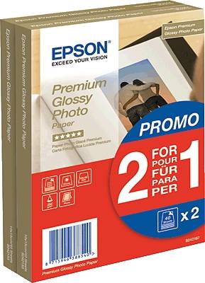 Epson Premium Glossy Photo Paper C13S042167 Fotopapier 10 x 15cm 255 g/m² 80 Blatt Hochglänzend
