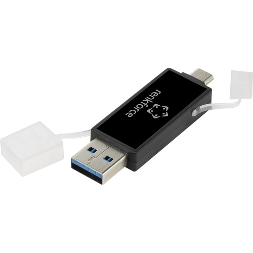 Renkforce OTG302 USB-Kartenleser Smartphone/Tablet Schwarz USB 3.2 Gen 1 (USB 3.0), Micro USB 2.0