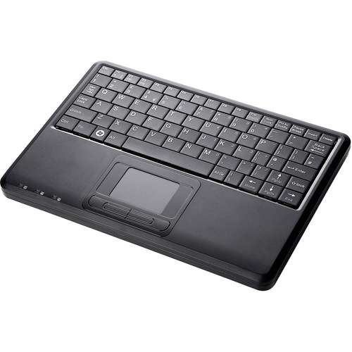 Perixx PERIBOARD-510-PLUS USB Tastatur Deutsch, QWERTZ Schwarz Integriertes Touchpad