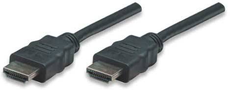 Manhattan HDMI Anschlusskabel HDMI-A Stecker, HDMI-A Stecker 1.00m Schwarz 308816 HDMI-Kabel