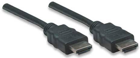 Zwei schwarze HDMI-Kabel mit Steckern, die zur Übertragung von Audio- und Videosignalen verwendet werden.