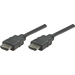 Manhattan HDMI Anschlusskabel HDMI-A Stecker, HDMI-A Stecker 1.00m Schwarz 308816 High Speed-HDMI HDMI-Kabel