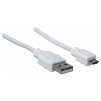 Manhattan USB-Kabel USB 2.0 USB-A Stecker, USB-Micro-B Stecker 1.00 m Weiß UL-zertifiziert 323987 Manhattan USB-Kabel USB 2.0 USB-A Stecker, USB-Micro-B Stecker 1.00 m Weiß UL-zertifiziert 323987