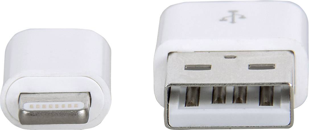 Manhattan iPod/iPhone/iPad Ladekabel/Datenkabel [1x USB 2.0 Stecker A - 1x Apple Lightning-Stecker] 1.00m Weiß