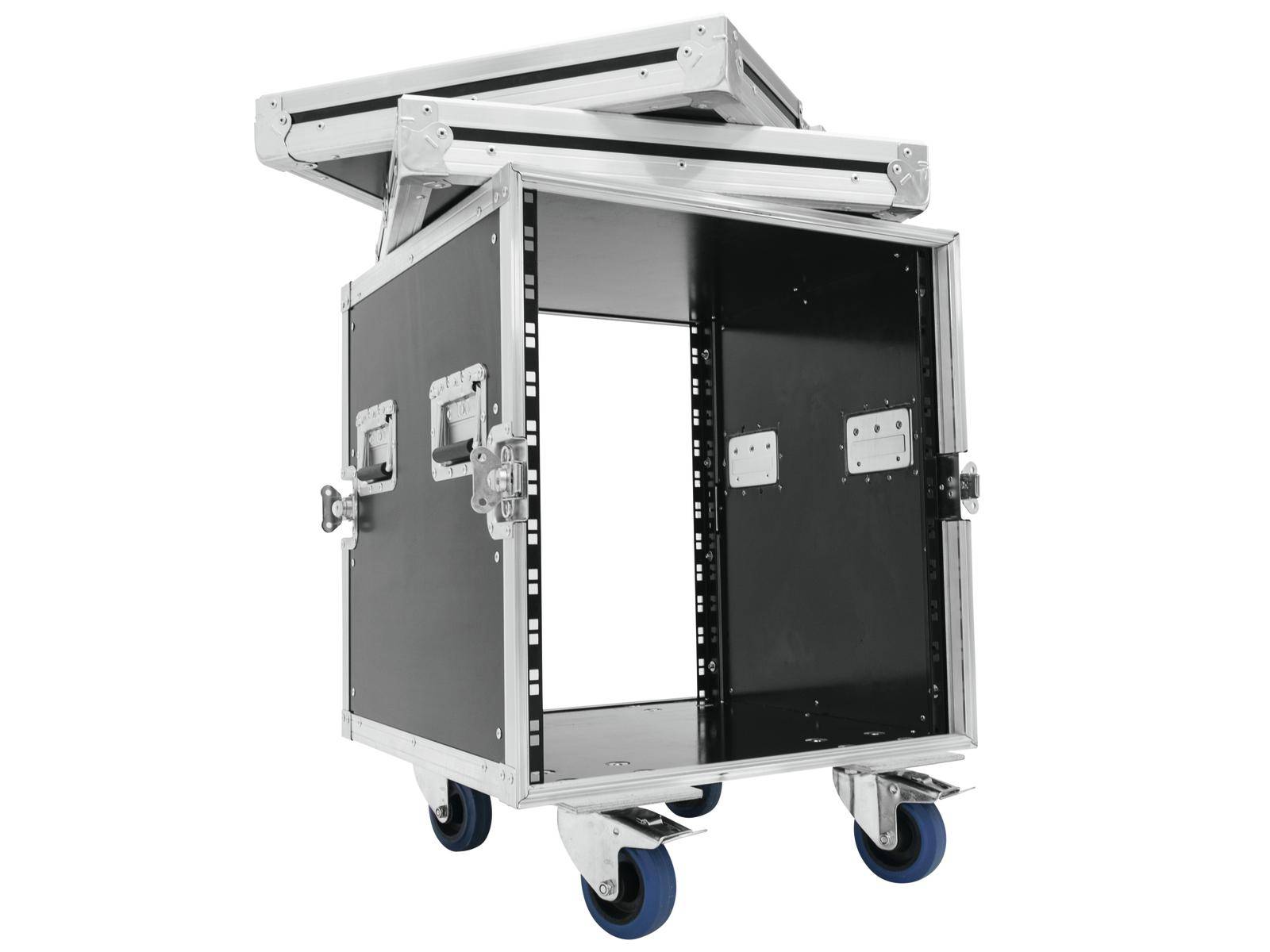 Roadinger Profi KM 19 Zoll Rack 16 HE Holz inkl. Griff, inkl. Rollen