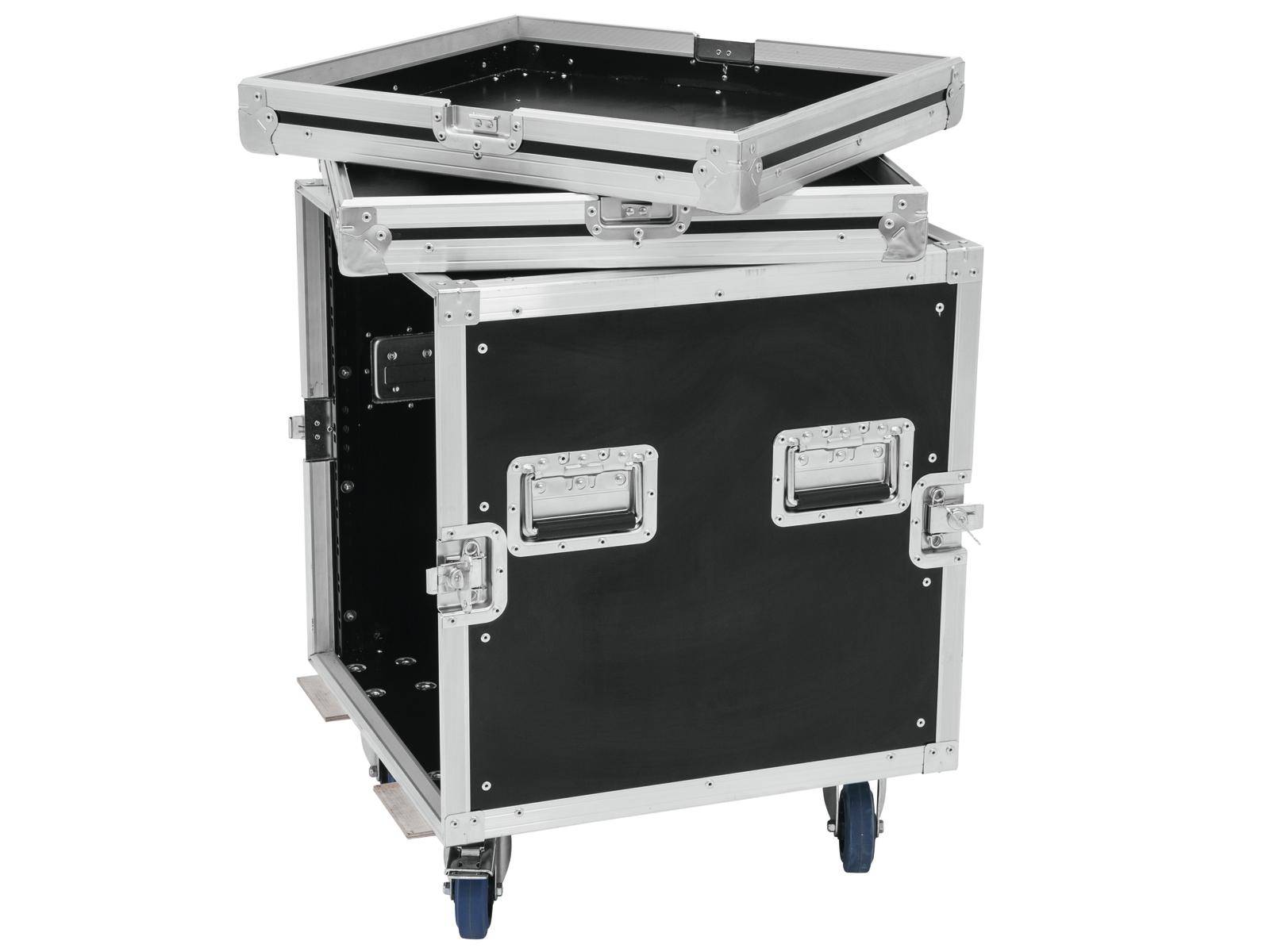 Roadinger Profi KM 19 Zoll Rack 16 HE Holz inkl. Griff, inkl. Rollen