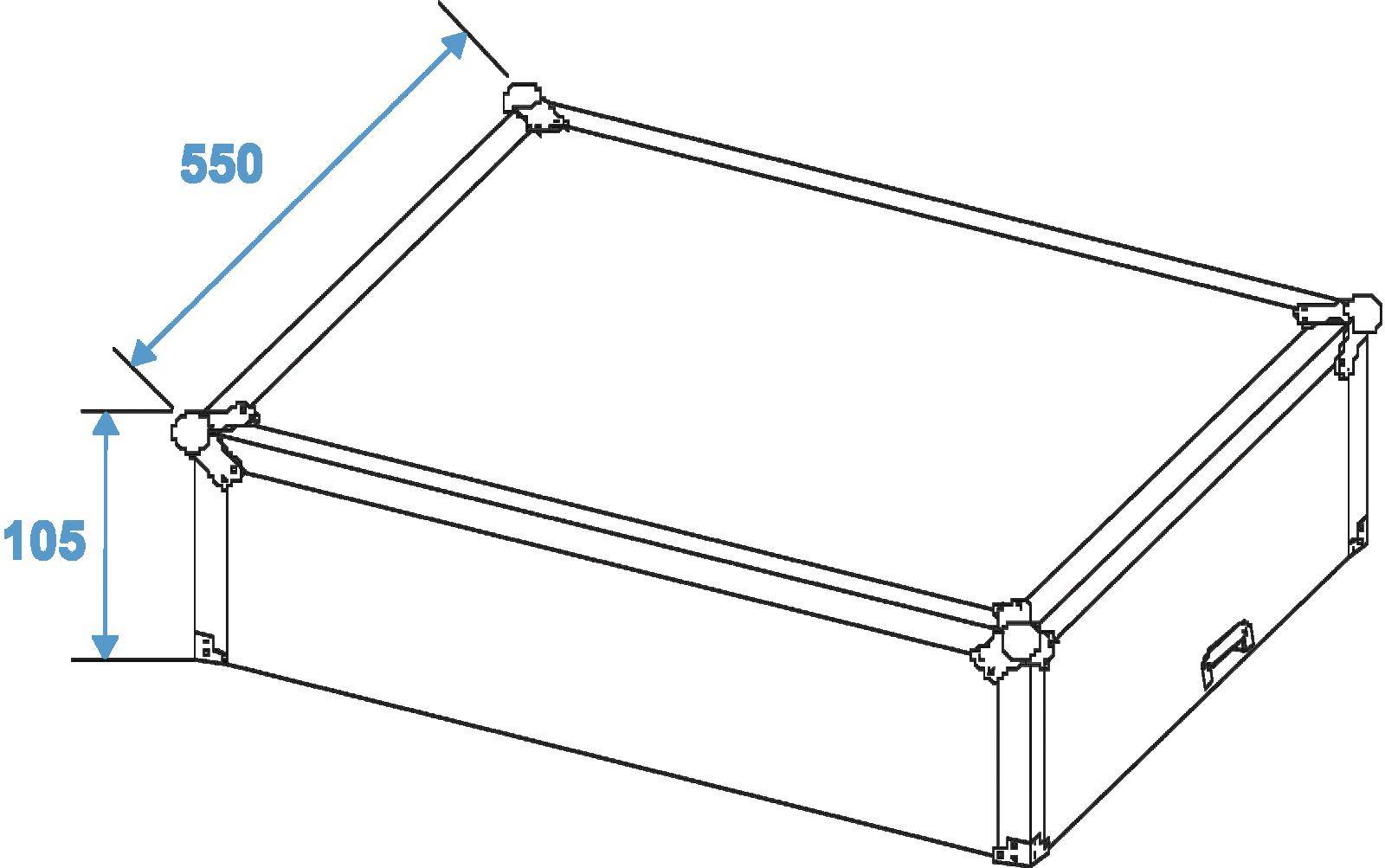 Roadinger MCB-19 Case (L x B x H) 550 x 550 x 240mm